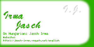 irma jasch business card